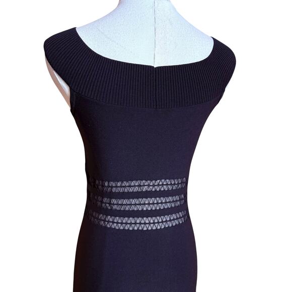 JONATHAN SIMKHAI Tower Trim Band Knit Dress Size S Ribbed Off The Shoulder - Picture 7 of 12